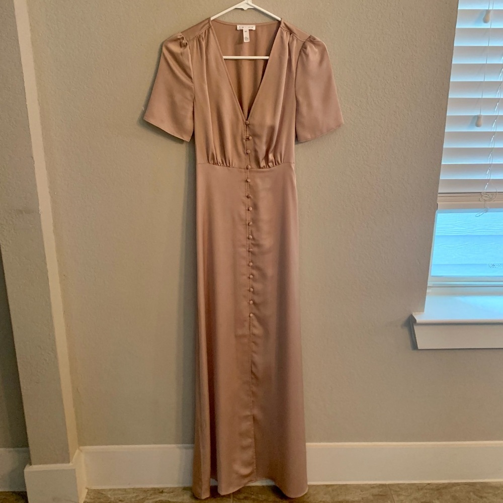 Champagne Dress with Buttons